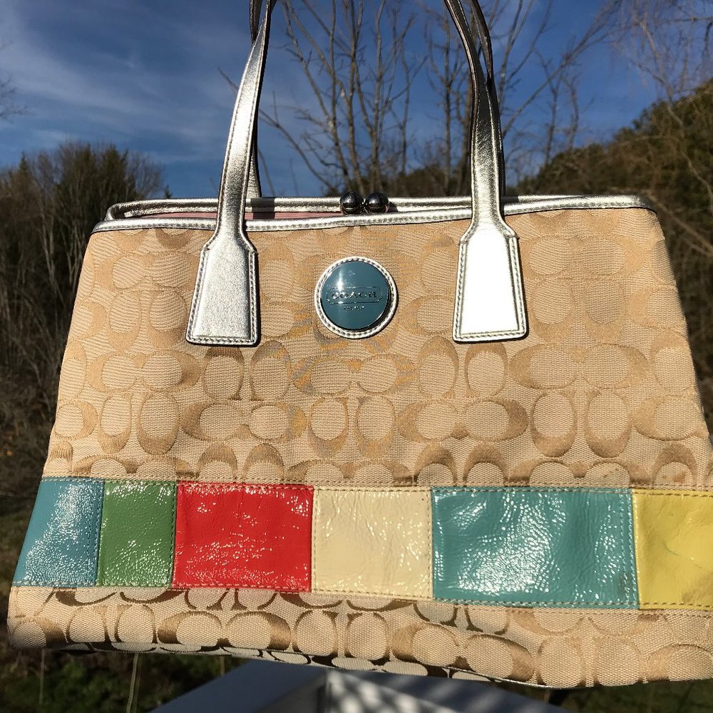 Coach Canvas Multicolored Shoulder Bag